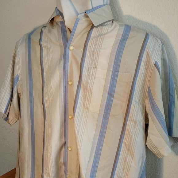 Mens Tommy Bahama TB Button Up Silk Tencel Shirt - Picture 1 of 6